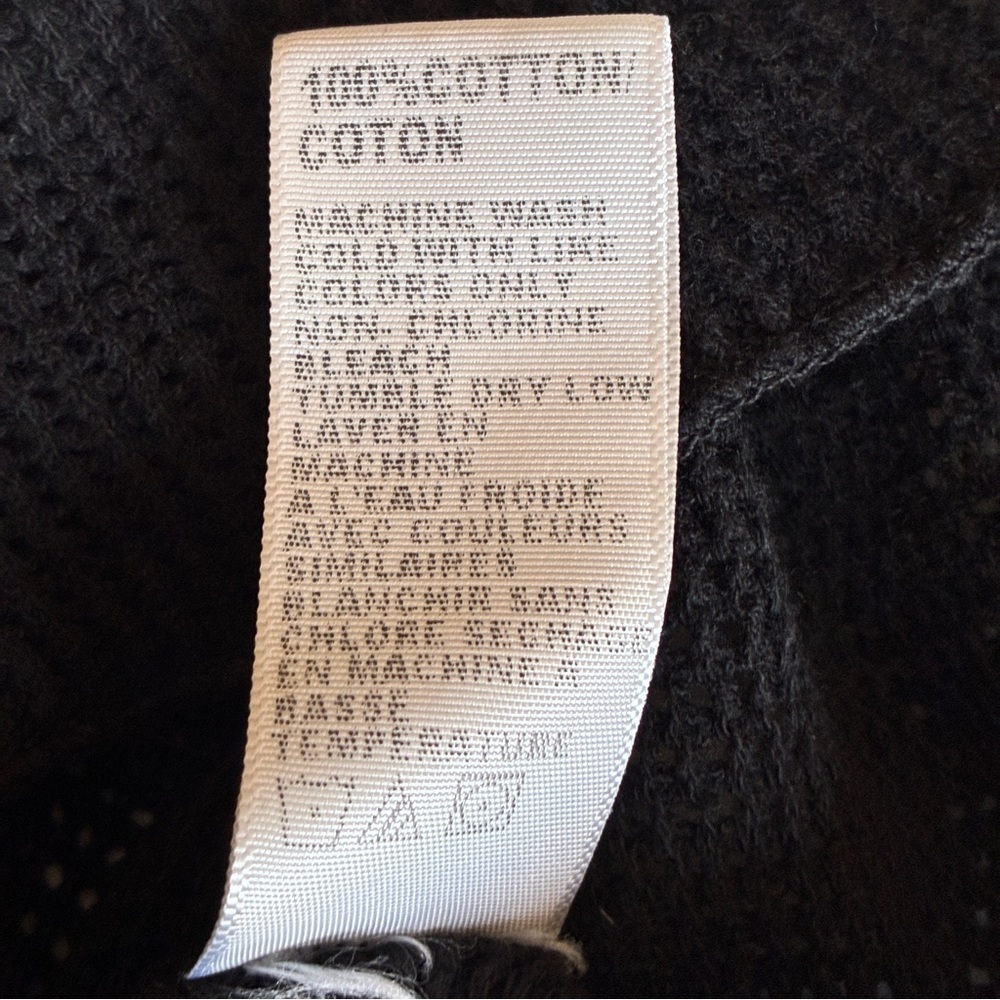 James Perse Cotton Sheer Black Knit Dress Small - Picture 9 of 11